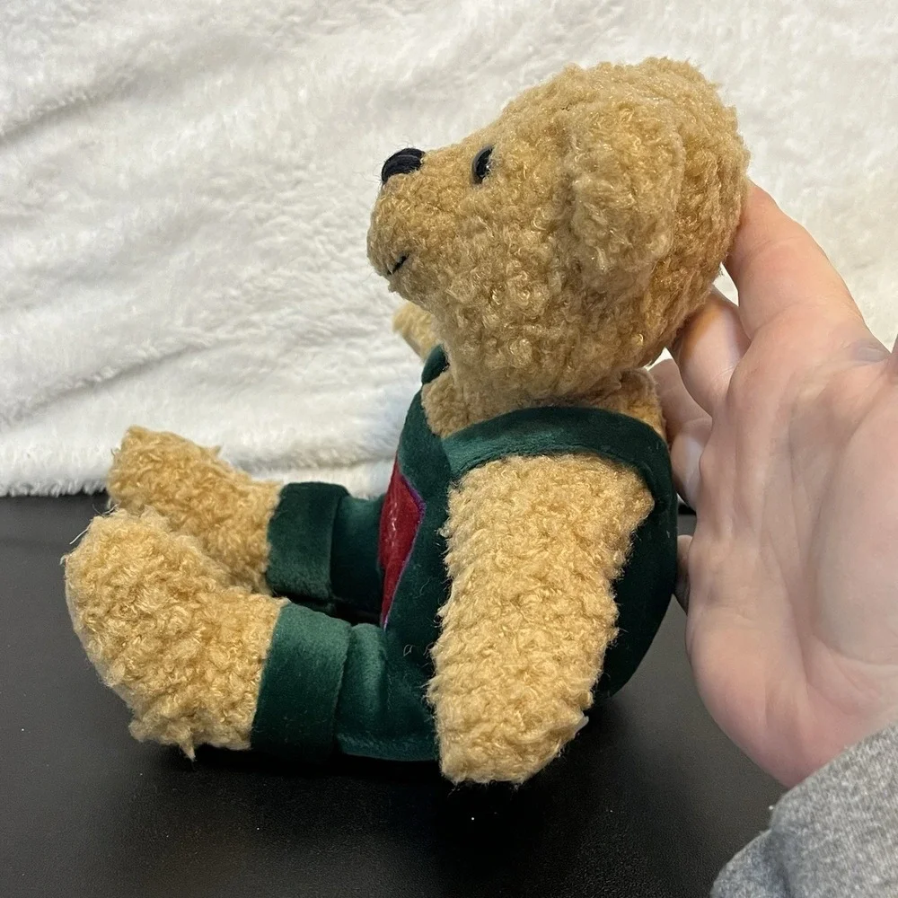 Hallmark Kiss Kiss Mistletoe Stuffed Teddy Bear Replacement Snowflake Bibs Green